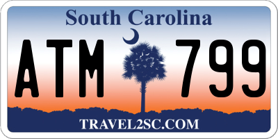 SC license plate ATM799