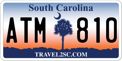 SC license plate ATM810