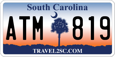 SC license plate ATM819