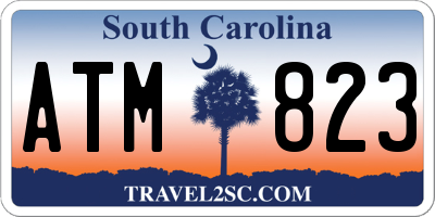 SC license plate ATM823