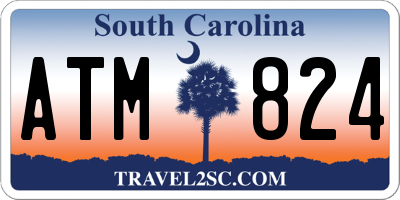 SC license plate ATM824