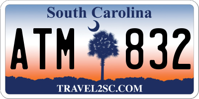 SC license plate ATM832