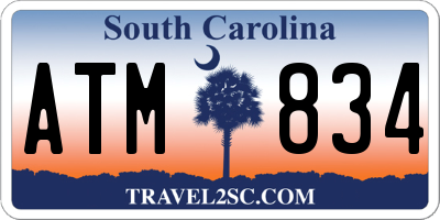 SC license plate ATM834