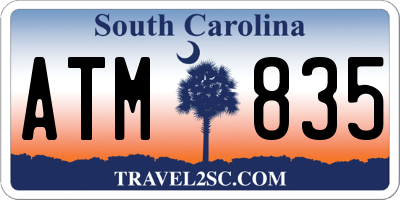 SC license plate ATM835
