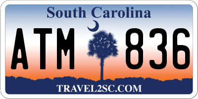 SC license plate ATM836