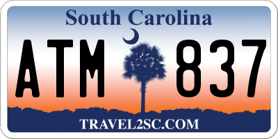 SC license plate ATM837