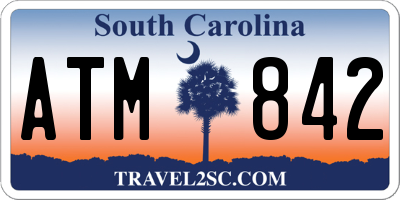 SC license plate ATM842