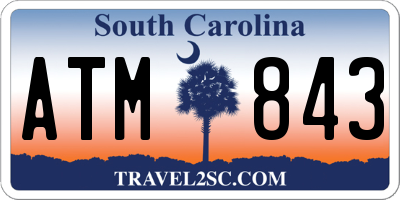 SC license plate ATM843