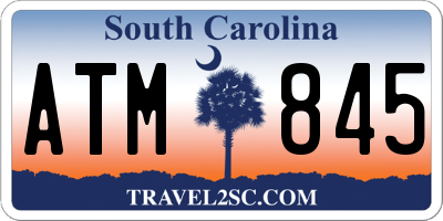 SC license plate ATM845