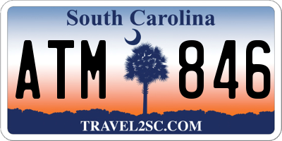 SC license plate ATM846
