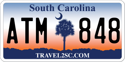 SC license plate ATM848