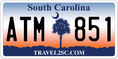 SC license plate ATM851