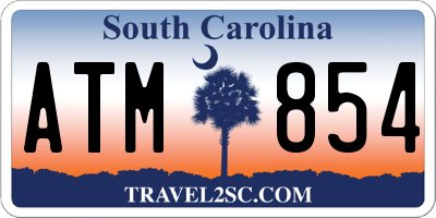 SC license plate ATM854