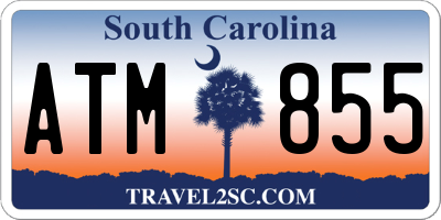SC license plate ATM855
