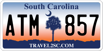 SC license plate ATM857