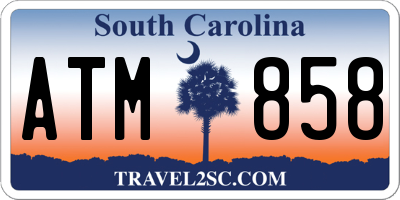 SC license plate ATM858