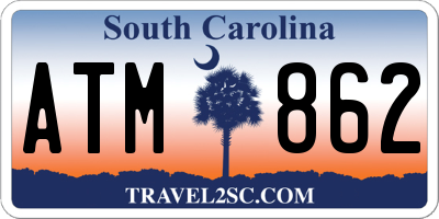SC license plate ATM862