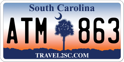 SC license plate ATM863