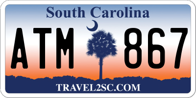 SC license plate ATM867