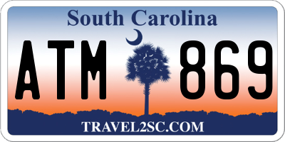 SC license plate ATM869