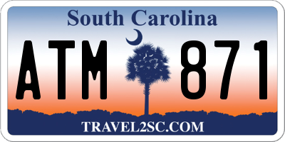 SC license plate ATM871
