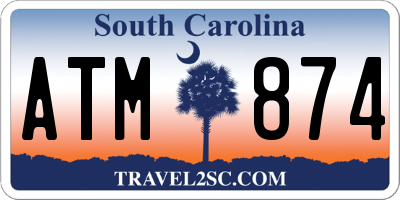 SC license plate ATM874