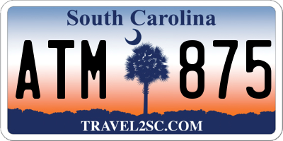 SC license plate ATM875
