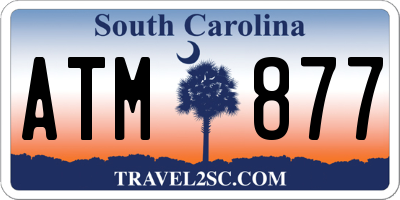 SC license plate ATM877