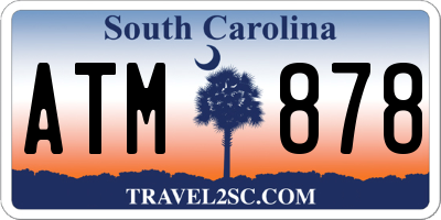 SC license plate ATM878