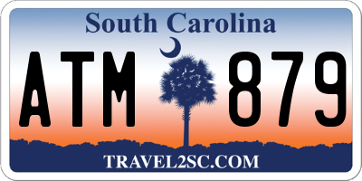 SC license plate ATM879