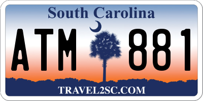 SC license plate ATM881