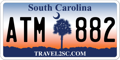 SC license plate ATM882