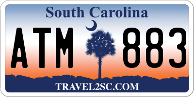 SC license plate ATM883