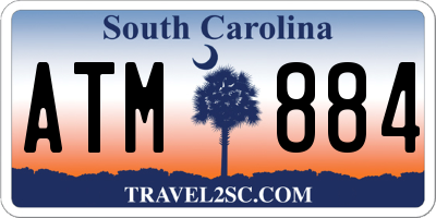SC license plate ATM884