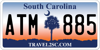 SC license plate ATM885