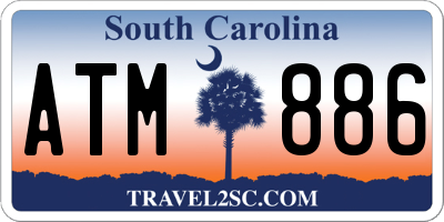 SC license plate ATM886
