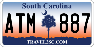 SC license plate ATM887