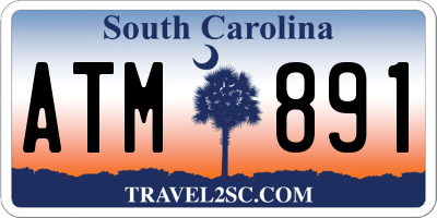 SC license plate ATM891