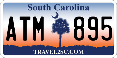 SC license plate ATM895