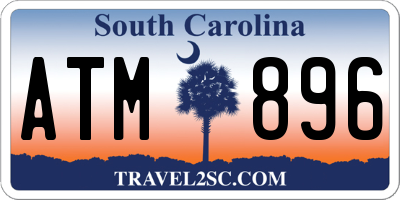 SC license plate ATM896