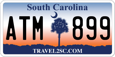 SC license plate ATM899