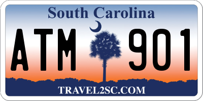 SC license plate ATM901