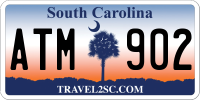 SC license plate ATM902
