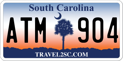 SC license plate ATM904