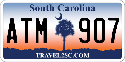 SC license plate ATM907