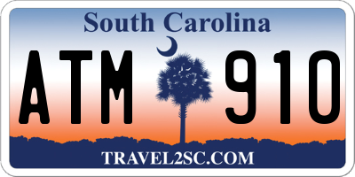 SC license plate ATM910