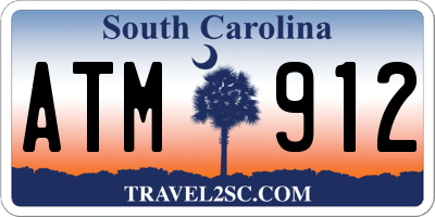 SC license plate ATM912