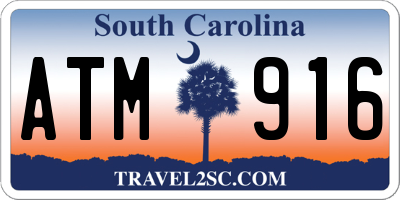 SC license plate ATM916