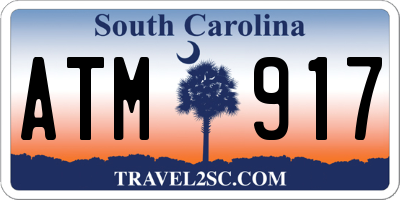 SC license plate ATM917