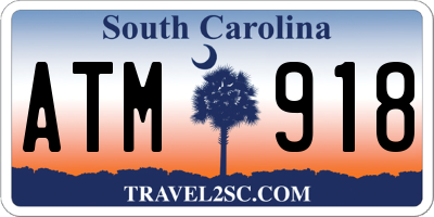 SC license plate ATM918